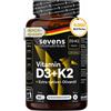 Sevens Nutrition Vitamina D3 K2 4000 UI + MK7 - Alto Dosaggio con 200 µg di Vitamina K2 - Con Olio Extravergine di Oliva per un Assorbimento Ottimale - 180 Capsule