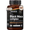 Sevens Nutrition Capsule di Maca ad Alto Dosaggio - 27.600 mg per Dose Giornaliera - 180 Capsule Vegane - Black Maca Complex 20:1 con L-Arginina, Zinco e Vitamine B6