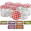 versandfuxx24 Set di 6 barattoli per conserve da 210 ml, con adesivi