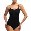 Intimitaly Irge - Canotta Donna Cotone (Pacco da 3) Spalla Larga e Spalla Stretta (XXL, Nero Spalla Stretta)
