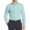 ONKEEP Camicie da uomo elasticizzate slim fit a maniche lunghe camicie da uomo casual business Regualr Fit Button Down camicia, Verde acqua, L