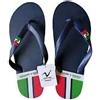 Nazionale italiana Infradito Da Uomo Blue Navy Con Bandiera - 45