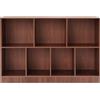 WooDerson Libreria con 7 scomparti, rettangolare, per camera da letto, soggiorno, studio (noce scuro, 120 x 24 x 80 cm)