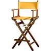 ZStyle Sedia Regista Sgabello Pieghevole Leggera Portatile Director Make Up per Hotel Ristorante Casa Veranda Bar Trucco in Legno di Faggio con Tessuto Alta Truccatrice (Fusto Mogano - Tela Gialla)