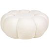 Beliani Pouf moderno rotondo in tessuto boucle bianco sporco