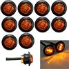 GSRECY - Luci di segnalazione a LED rotonde sigillate da 1,9 cm, anteriori, posteriori, laterali, impermeabili, 24 V, per auto, camion, barche, roulotte, autobus, pullman, cabina di rimorchio, RV