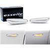 Esselle Parts Coppia Frecce Laterali Trasparenti Progressive Dinamiche a LED per Bmw Serie 1 E87 E88 E81 E82, Serie 3 E90 E91 E92 E93, Serie 5 E60 E61, X1 E84, X3 E83, X4 F26, X5 E53, Plug and Play Canbus