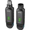 LEKATO Trasmettitore e ricevitore XLR wireless 2,4 GHz alimentazione phantom 48 V