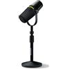 Shure MV7 Microfono per Podcast con un'asta microfonica Audio avanzato pannello a