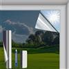 Chingcoo Pellicola solare per finestre, per interni, 44,5 x 200 cm, pellicola a specchio, autoadesiva, protezione dai raggi UV, protezione dal calore, per casa, ufficio, grigio