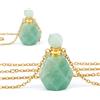 SUPERFINDINGS Collana con Flacone di Profumo, Pendente con Flacone di Profumo In Cristallo, Collana con Diffusore di Olio, Fiala con Pietre Preziose San valentino, Festa Della Mamma