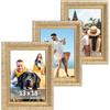 Victor cornice portafoto "Rubens" verde oro 13x18 cm set da 3 - profilo: 30 x 20 mm - stile barocco antico - vetro vero - decorazione per la casa