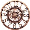 Taodyans Orologio da parete da esterno da 30 cm, impermeabile, al quarzo, con funzionamento a batteria, stile retrò, per casa, cucina, soggiorno, arredamento, non silenzioso (Rame)