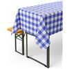 texpot Tovaglia rustica, motivo a quadri da 20 mm, 100% cotone (100 x 100 cm, blu/bianco a quadretti)