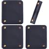 Beebeecraft 4 pz. Custodia Protettiva in Pelle PU Nera per Bagagli con Bottone Automatico in Lega per Shopping Viaggio Valigia Borsa Portafoglio