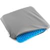 InnovaGoods - Cuscino Ergonomico in Gel di Silicone a Nido d'Ape, Allevia Il Mal di Schiena, Fresco e Traspirante, Adatto per Casa e Ufficio, Grigio/Blu, 39x37x3 cm, Poliuretano