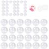 JINJUMEI 100 Pezzi Sfere in Acrilico Trasparente, 2.8cm Palline Trasparenti da Riempire Mini Sfere di Plastica Piccole Capsule Rotonde Trasparente Riempite Palline Acrilico per Macchine Giocattolo