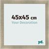 yd. Your Decoration - Cornice 45x45 cm - Oro Antico - Decorativa Parete in Legno con Vetro in acryl - Antiriflesso - 45x45 Cornice - Pisa