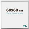 yd. Your Decoration - Cornice 60x60 cm - Argento - Decorativa Parete in Plastica con Vetro in acryl - Antiriflesso - 60x60 Cornice - Bordeaux