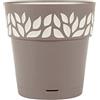 Stefanplast Vaso Cloe in Polipropilene con riserva Colore Tortora cm 20, 20cm