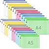 NORTHERN BROTHERS 24 portafogli in plastica con cerniera, formato A4, A5, impermeabili, con cerniera, per Lego, pezzi di puzzle, artigianato (6 colori)