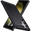 Generico COVER CARBON LOOK compatibile con SAMSUNG GALAXY S23 ULTRA - CUSTODIA SILICONE NERO