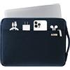 Voova Custodia PC Portatile Porta PC 15.6 16 Pollici (37×25,5×2,5CM) Custodia Computer Laptop, Borsa Cover PC per Macbook Pro 16 Acer ConceptD 16 Lenovo 16 Inspiron 16 Ideapad 15.6, Blu