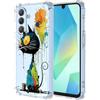 YUXING Cover Trasparente per Samsung Galaxy A17 5G 4G - Custodia Protettiva Sottile in TPU Morbido Antiurto con Carino Motivo Disegno Cool (Black Cat)
