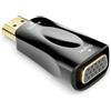 deleyCON Adattatore Convertitore HDMI (Sorgente) a VGA (Display) - 1080p Full HD - (per Monitor/Beamer/Proiettore VGA) - per PC/Computer/Laptop a Monitor/Beamer - Nero