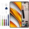 Duotipa [Non supporta le impronte digitali] Nuovo TFT LCD Display Touchscreen Digitizer Assembly Sostituzione per Xiaomi Poco F3 / Redmi K40/K40 Pro /K40 Pro + 6.67 pollici con kit di strumenti di