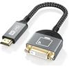 BRV Explorer Cavo adattatore da DVI a HDMI, da maschio a DVI femmina (24+5), bidirezionale HDMI DVI con 1080P ad alta velocità Full HD per laptop, PC, monitor, proiettore, HDTV, PS/4/5