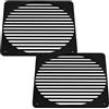 Aerzetix Set di 2 Griglie per Ventola 120x120 mm in plastica per Computer PC stampanti dispositivi audiovisivi proiettori multimediali/Colore Nero