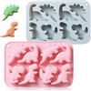 Honicemar Stampo in Silicone a Forma di Dinosauro con 8 Cavità, Stampi Silicone a Forma di Cartoni Animali, Set di 2 Stampi Per Cioccolato Antiaderenti per Torte Cioccolatini Gelatina Gelato Caramelle