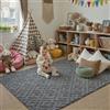 PureCozy Tappeto Salotto 120x180cm Grigio Antiscivolo Lavabile Camera da Letto Grande Tappeti Moderno 3D Geometrico Carpet Sala Soggiorno Cameretta Bambino Ufficio Pelo Corto Rug