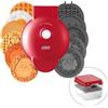 DASH Multimaker con 7 piatti rimovibili: waffle e piastra riscaldante + 3 piatti a tema Babbo Natale, zucca, pupazzo di neve, mini waffle per Halloween e Natale, per bambini e