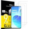NEW'C 3 Pezzi, Vetro Temperato per Oppo Reno 6 5G, Pellicola Prottetiva Anti Graffio, Anti-Impronte, Senza Bolle, Durezza 9H, 0,33mm Ultra Trasparente, Ultra Resistente
