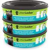 LitterLocker Confezione da 3 ricariche Rotonde di Pellicola in plastica per Gatto 17 x 17 x