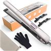 BESTOPE PRO Piastra per capelli, 2 in 1, piastra per capelli per arricciare e lisciare, rivestimento in tormalina in ceramica antistatica, schermo LCD, piastra per capelli a riscaldamento ultra veloce