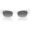 Ray-Ban Rb4430 Zena, Occhiali Unisex-Adulto, Bianca Neve/Gradiente Grigio, 52 Mm
