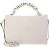 Coccinelle Pelle borsetta borsa a tracolla Boheme Grana Double Hand Bag Pearl/Cognac avorio