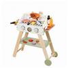 Barbecue Giocattolo Legno Educativo Grill Giocattolo con Ruote Bordi