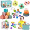 Weilim Giochi Neonato 6-9 Mesi 6 in 1 Giochi Montessori 1 Anno Giocattoli Sensoriali