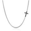 GAVU Collana Uomo Catena Acciaio Inox 50cm con Charm Croce, Collana Croce con Dedica, Regalo Cresima Uomo