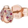 Rosato Mono Orecchino Donna In Argento Con Simbolo Coccinella | Collezione Allegra - RZO016