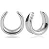 Vankula Dilatatori Lobo sella tunnel dilatatore orecchie U Forma in Acciaio inossidabile lobi piercing espansori Gioielli Uomo Donna 8mm a 25mm