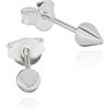 NKlaus Coppia di orecchini a cono in pizzo 925 Argento 4x3mm piccoli Orecchini gotici da donna 11138
