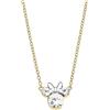 Disney Collana Bambine con Minnie Mouse in Argento 925 Placato in Oro Giallo e Zirconi