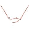 Clearine Costellazione Collana Argento a Colore Rosa-Oro Bilancia Delicato Zirconia Oroscopo zodiacale Speciale Ciondolo