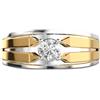 LKBEADS Anello solitario in argento sterling 925 con firma Spark | placcato oro | con moissanite, anelli di lusso fatti a mano di forma rotonda per uomo | LKJR_0356