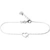 WearTravelers Bracciale con Ciondolo a forma di Cuore e Aereo in Linea - Bracciale Regolabile in Argento 925 - Idea Regalo per chi ama Viaggiare - Modello Zurigo (Argento)